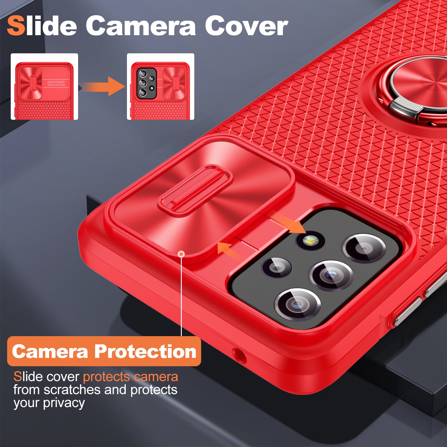 For Samsung Galaxy A52 4G / A52 5G / A52s 5G Kickstand Phone Case Slide Lens Protection PC TPU Back Cover For Samsung Galaxy A52 4G / A52 5G / A52s 5G Kickstand Phone Case Slide Lens Protection PC TPU Back Cover